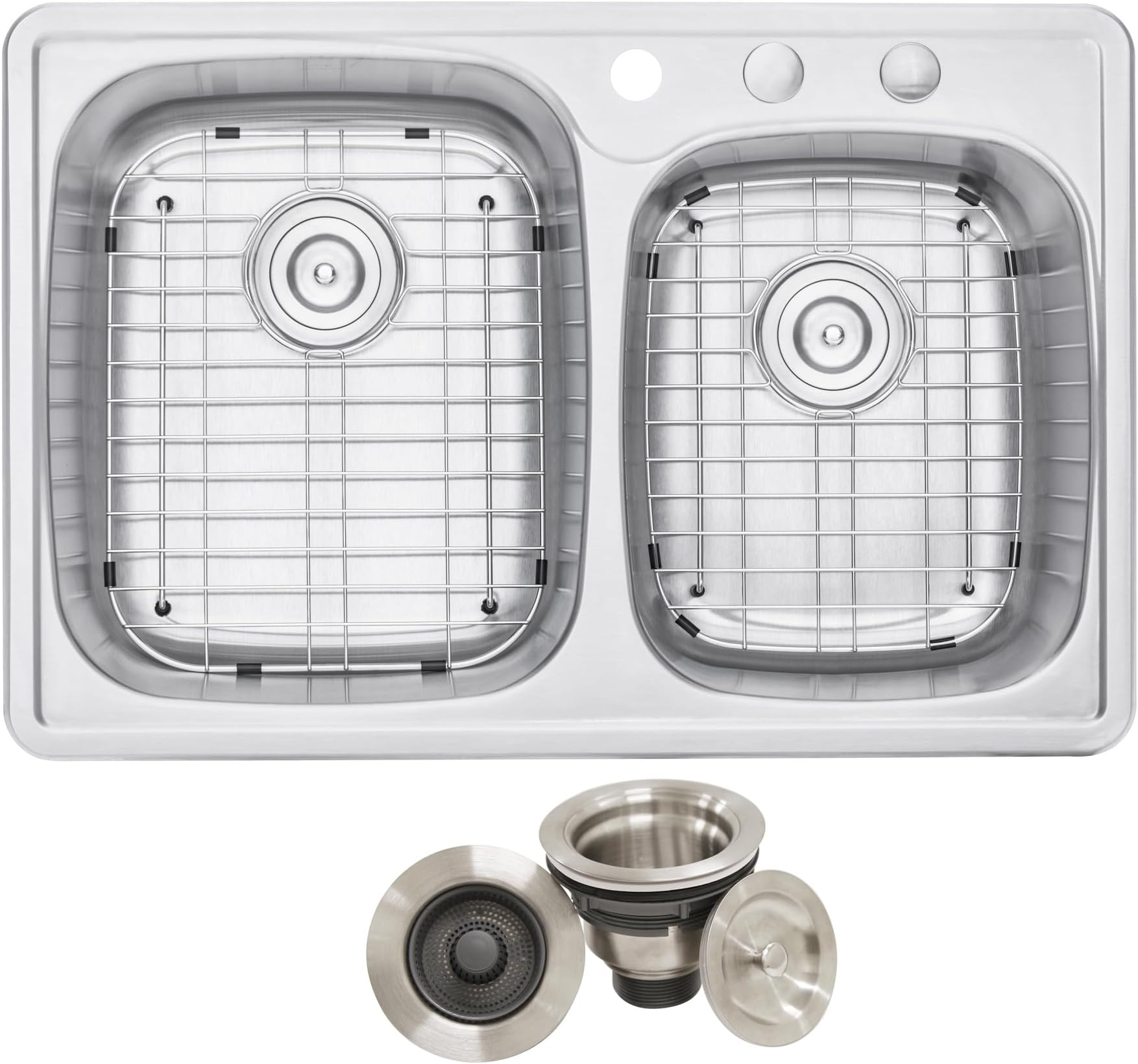 33" Topmount Double Bowl 60/40