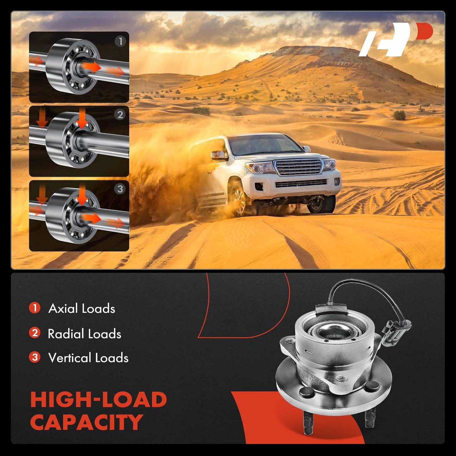 A-Premium Front Wheel Bearing and Hub Assembly Compatible with Chevrolet Cobalt, Pontiac G5 Pursuit, Saturn Ion (for 4-Wheel ABS Models, 2-Pc)