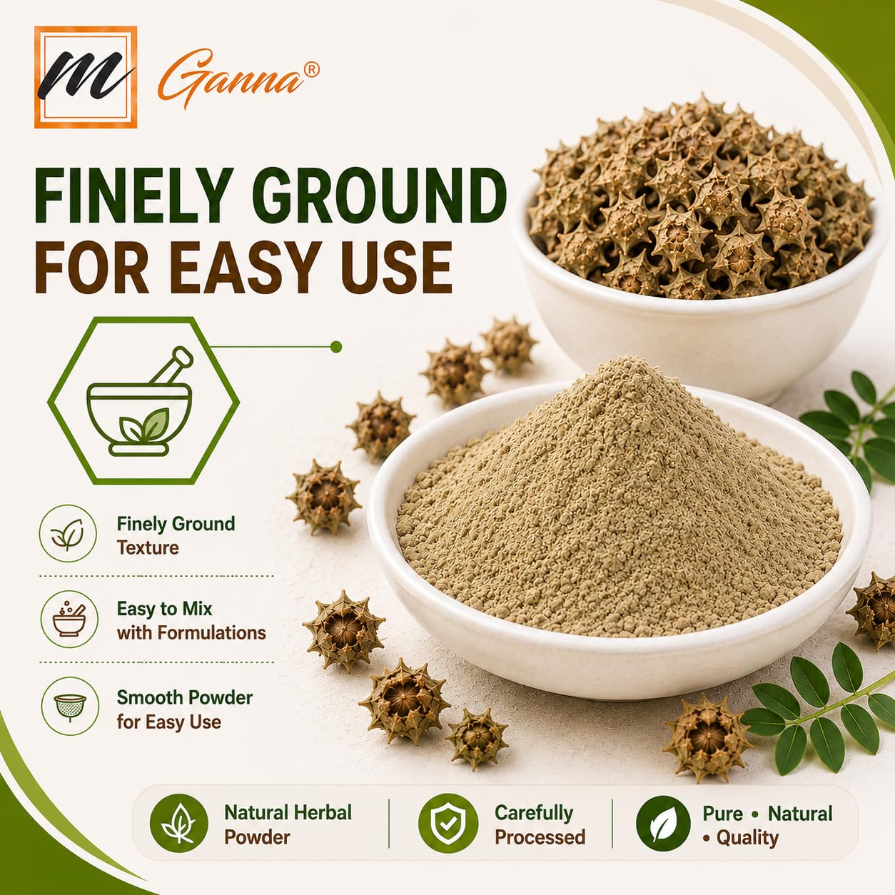 100% Natural Gokhru/Tribulus Terrestris Powder for Skin and Health Care 0.22 LBS / 100 GMS — Amazon image 3