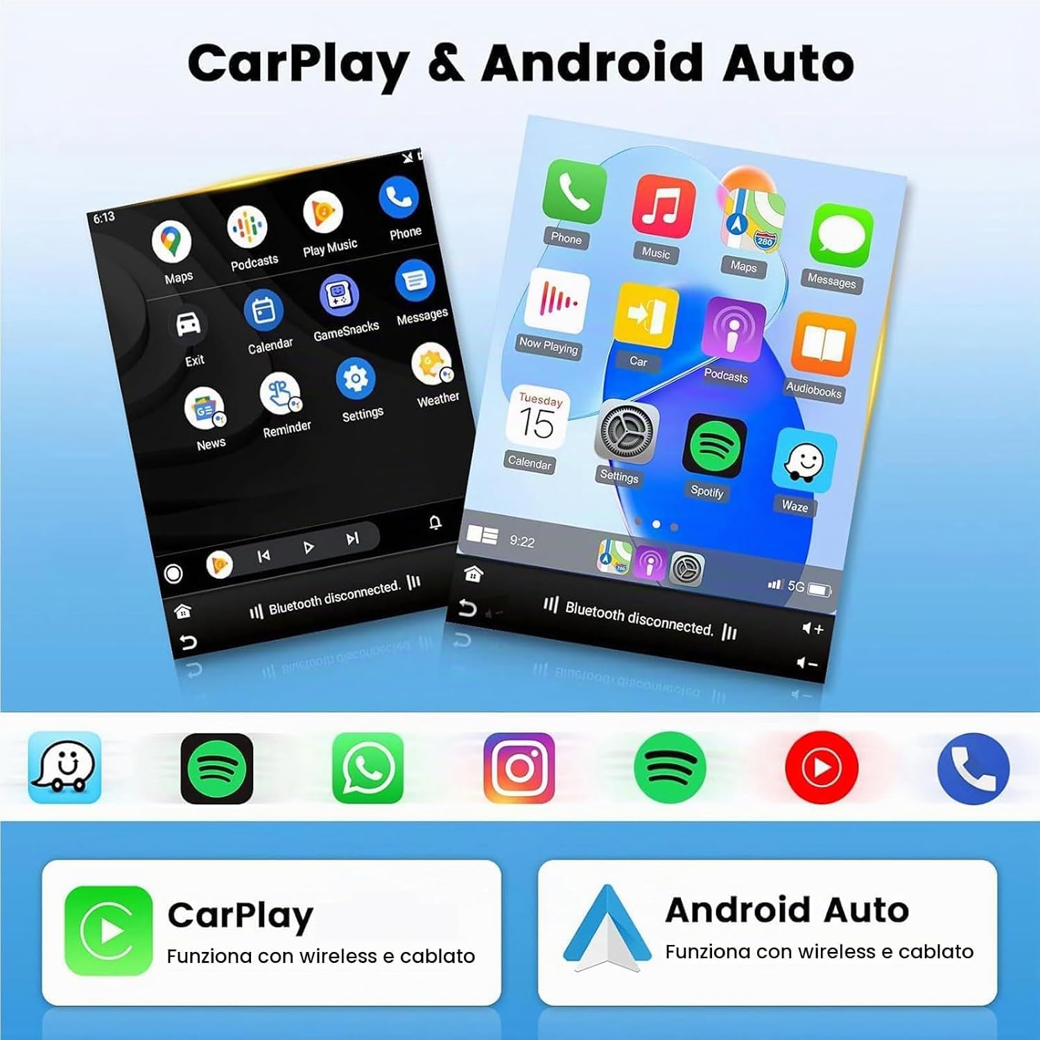 Dla Hyundai Tucson 2010-2015 Android Car Stereo Z Bezprzewodowym Carplay Android Auto Mirror Link 9,7-calowym Ekranem Dotykowym Radiem Z GPS/WiFi Bluetooth I FM RDS Kamerą Cofania I Mikrof(Color:M400)