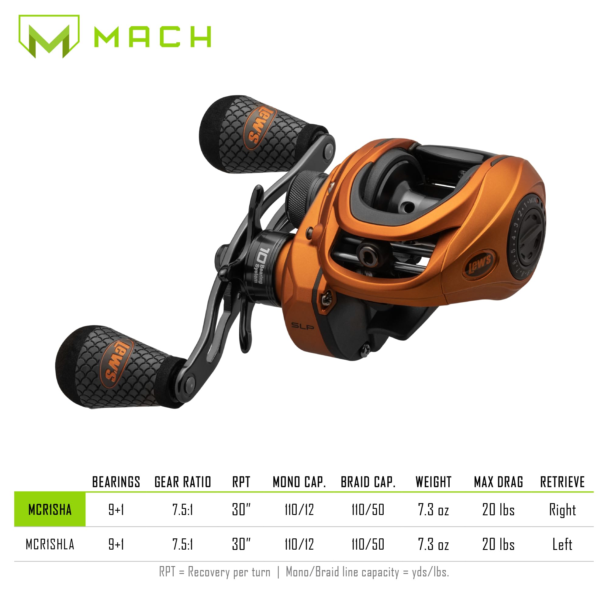 Amazon | Lews Mach クラッシュスピードスプール SLP MSB リール 7.5:1