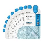 Mediheal Best Korean Hyaluronate Watermide Essential Face Mask - Hydrating and Moisturizing Sheet Masks With Hyalu Active 3x For All Skin Types (10 Count)