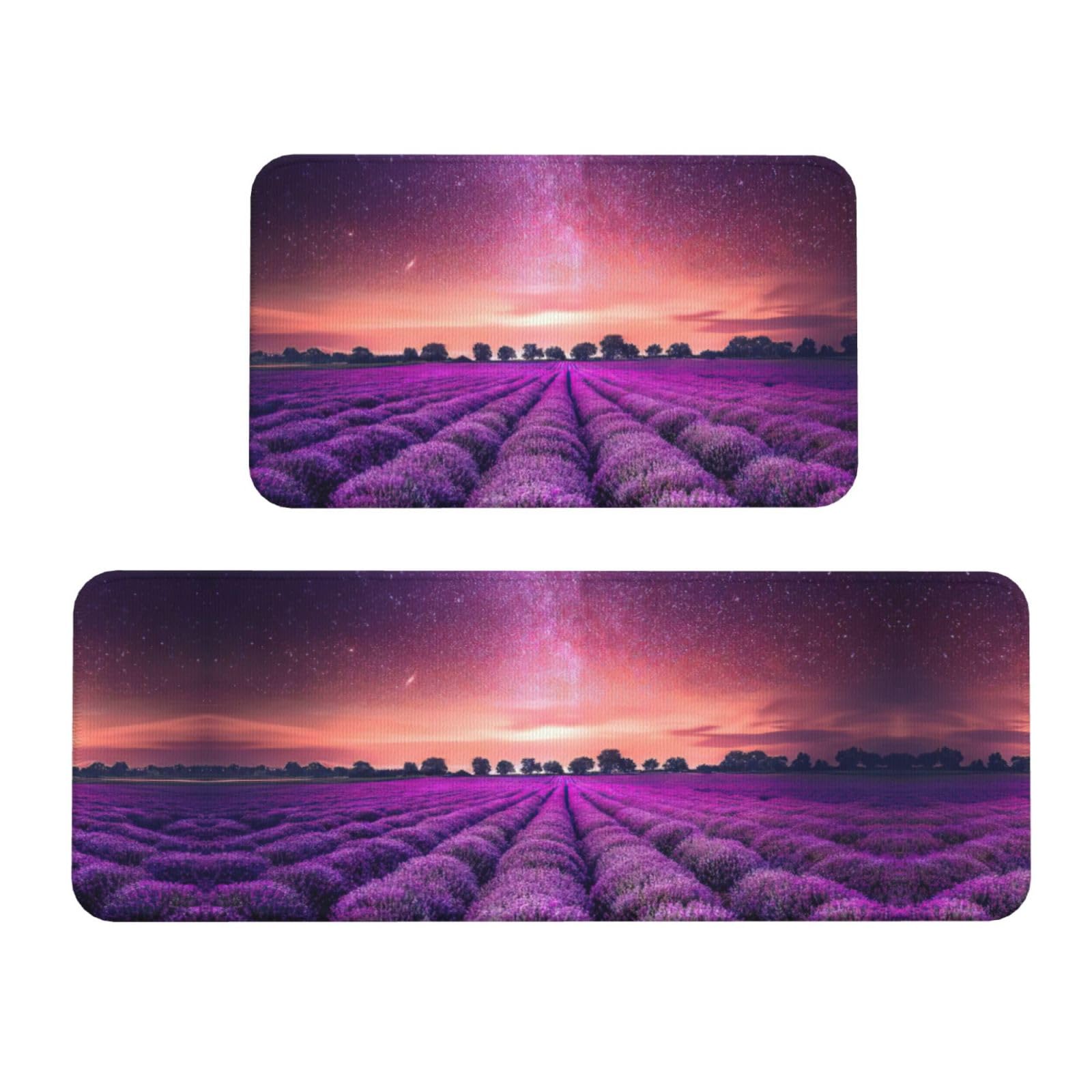Tapetes de cocina antideslizantes EdWal Lavender Fields para dar un aire de granja a tu hogar