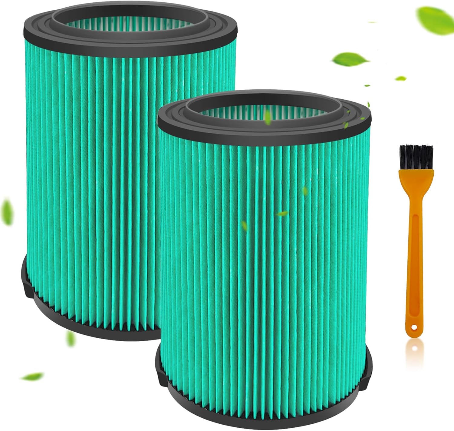 Wet/Dry Vac Filter WS23200F Replacement, Hepa Fine Dust Vac Filter for Workshop 5-16 Gallon Shop Vacuum Cleaners-2 Pack