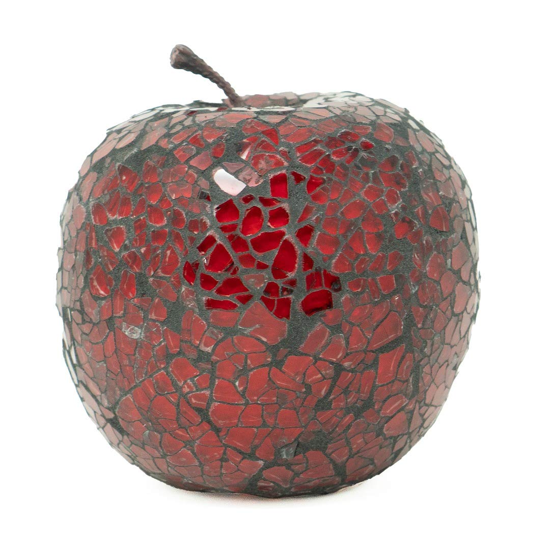 Angraves Red Mosaic Glass Apple (Red) Home Decorative Decor Fruit Display Piece Gift