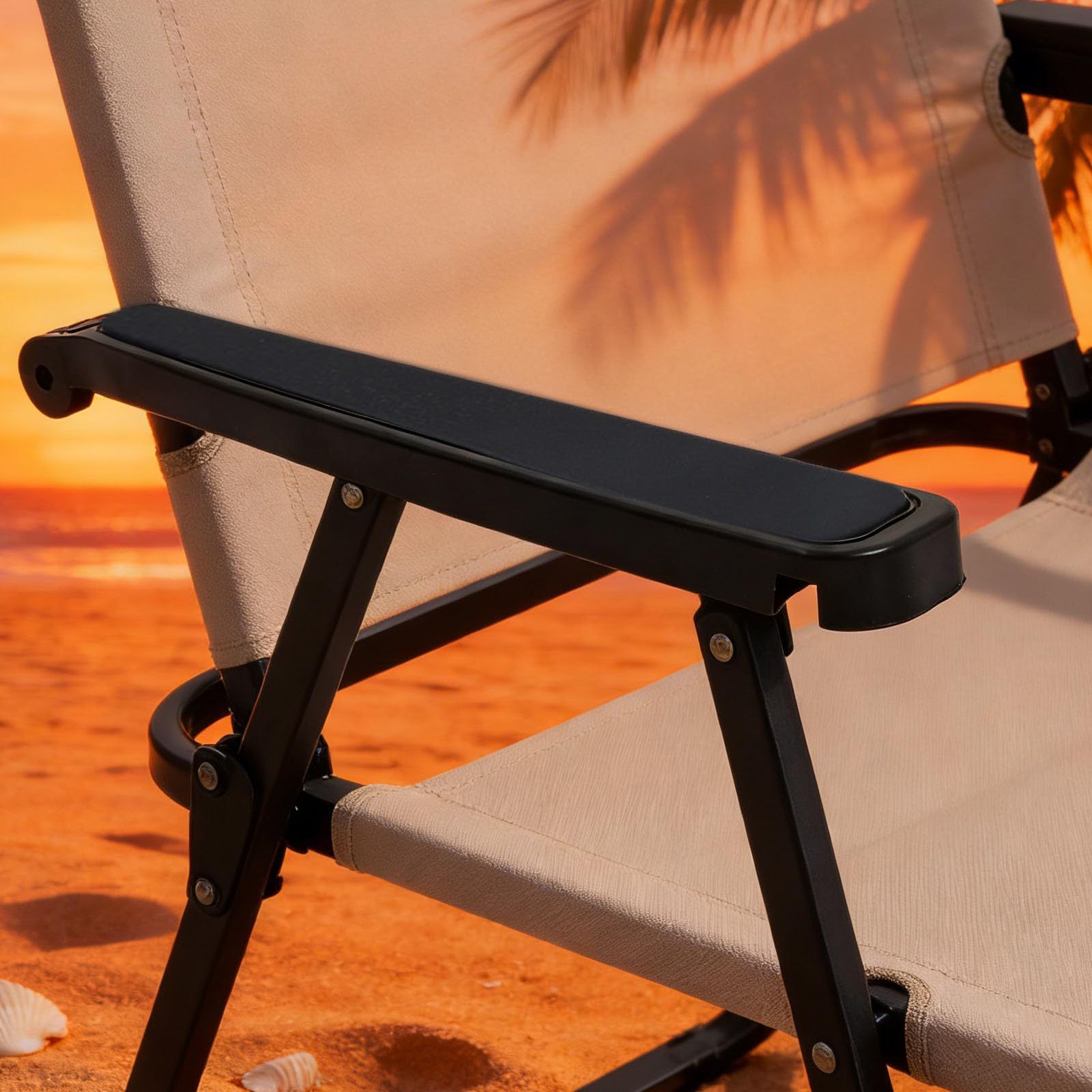 Apoyabrazos para Silla de Playa Plegable Cojín Acolchado ómico para Repozos Accesorio Repuesto Tornillos para Soporte Cómodo en Oficina y Exteriores