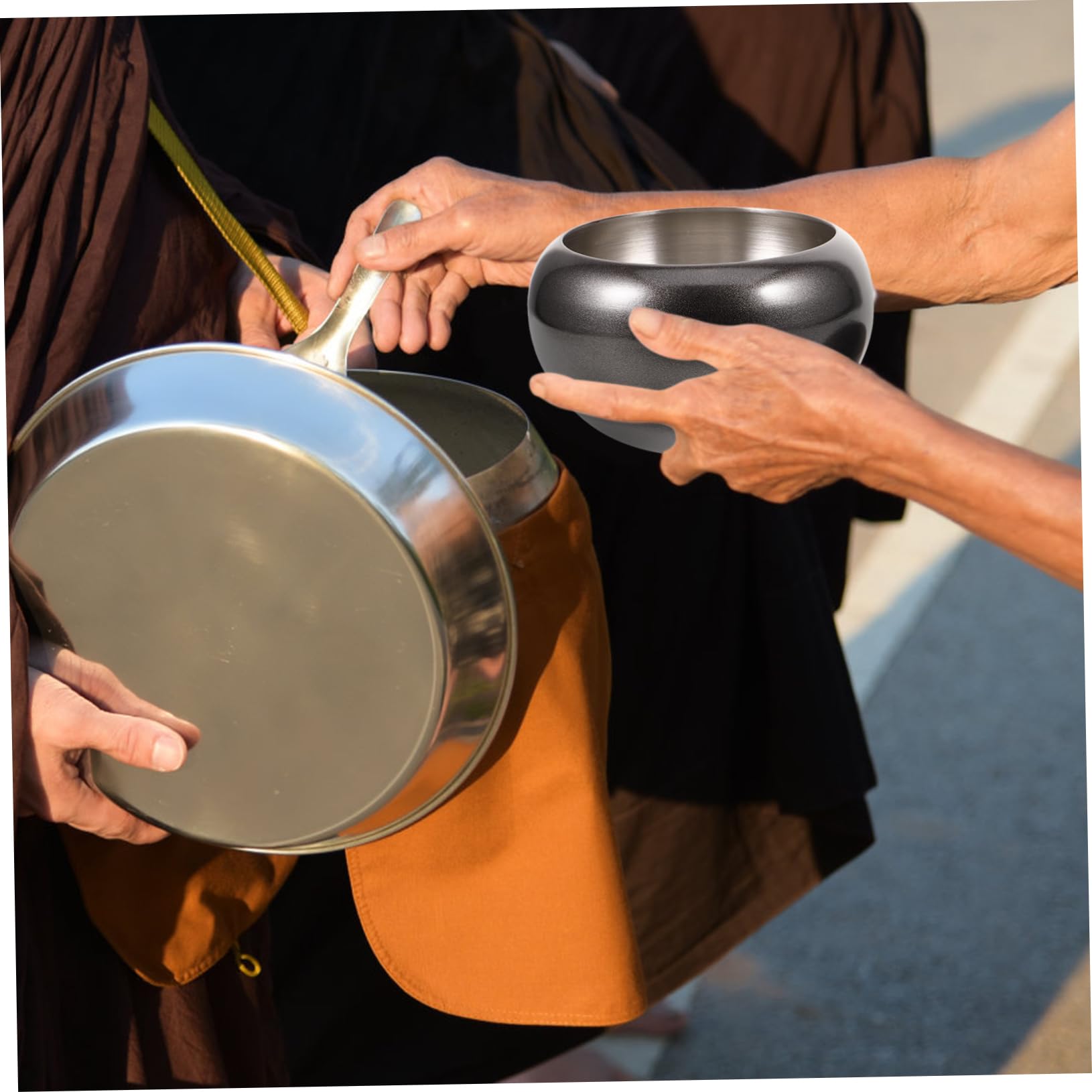 Bol De Inoxidable Para Servir Comida Cuenco De Noodles Para Uso Diario Bowls De Cocina Para Reuniones y Fiestas Tazón Práctico y Fácil De Limpiar