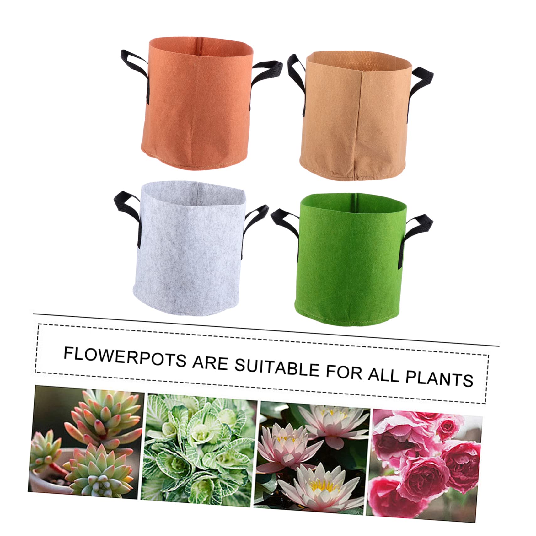 8 Stück 3 Farbige Pflanztaschen Pflanzenaufzucht aufbwahrungs-Box Flowerpot pflanzensack Gemüseanbaubeutel grüner Pflanzentopf Pflanzenwachstumsbeutel Pflanzbeutel für Gemüse Vlies