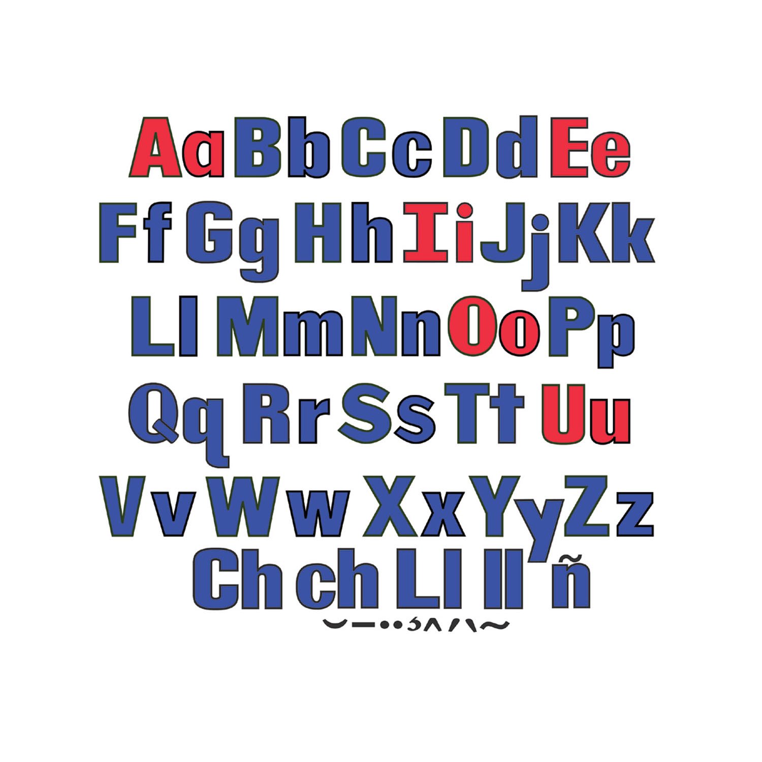 Little Folk Visuals Letters Combo Precut Flannel/Felt Board Figures, 118 Pieces Set