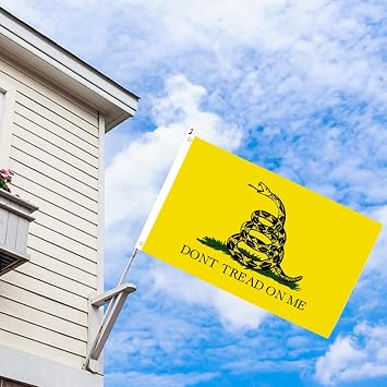 Don't Tread on Me Flag 3x5 Outdoor, Double Sided Heavy Duty Polyester Gadsden Flags Long Lasting Vivid Color Tea Party Rattle Snake Flag 4 Stitched Hemming Brass Grommets