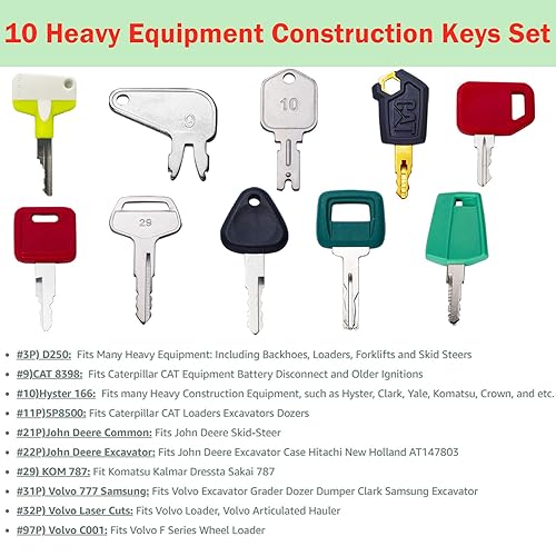 Miniatura 6 de Juego de 42 + 10 llaves de equipo pesado, llaves de equipo de construcción, juego de llaves maestras para bobcat JD Case JLG JCB Kubota Komatsu