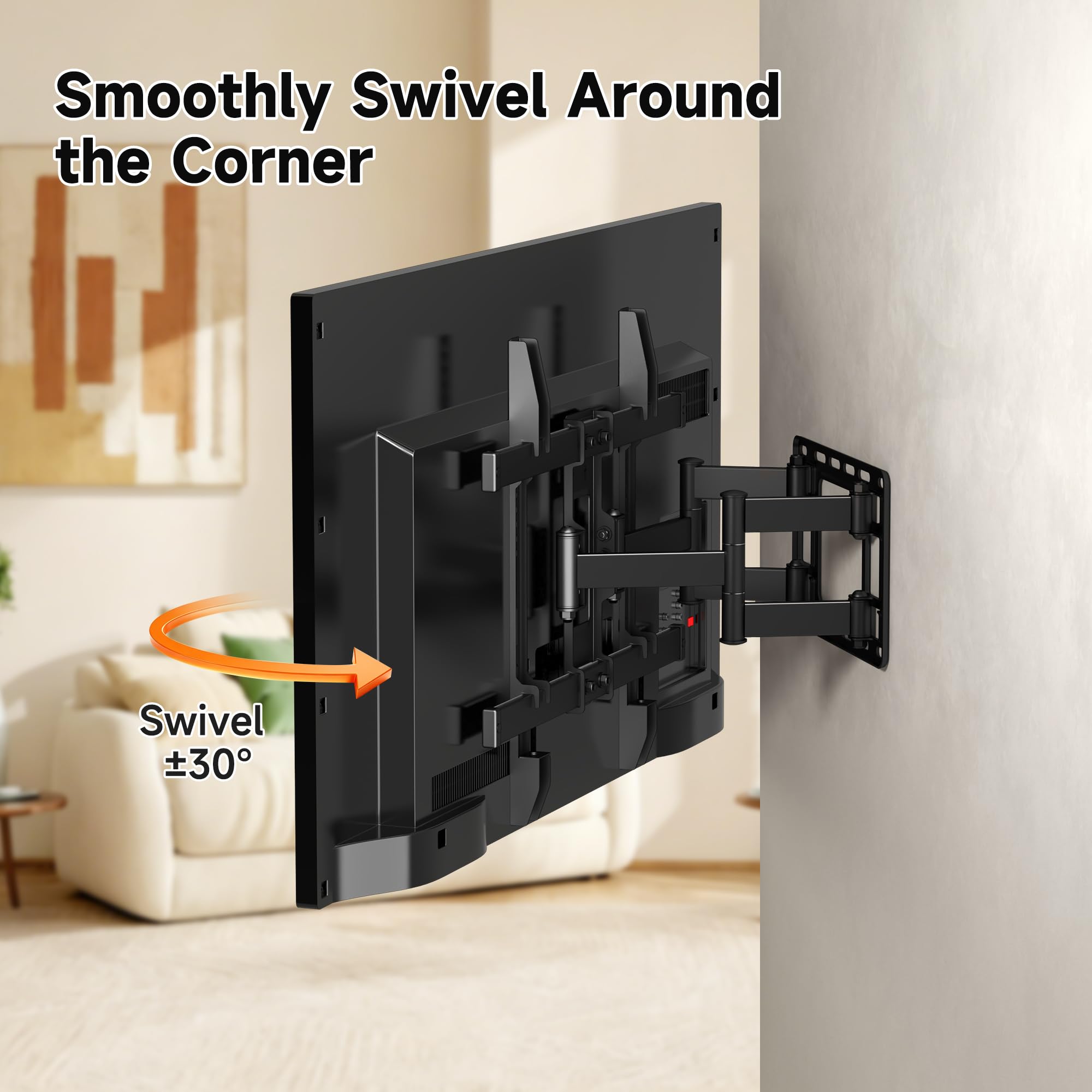 XINLEI MAUS02LITE MAUS02LITE - Supporto da parete per TV da 32-65 pollici, orientabile e inclinabile, con 6 bracci articolati, VESA max 400 x 400 mm, capacità massima 40 kg, compatibile con montanti
