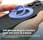 Dual-Sided Magnetic Silicone Phone Grip for MagSafe iPhone Case | Double sided magnets for attaching phone onto a metal surface; Remove for wireless charging; Compatible with MagSafe cases