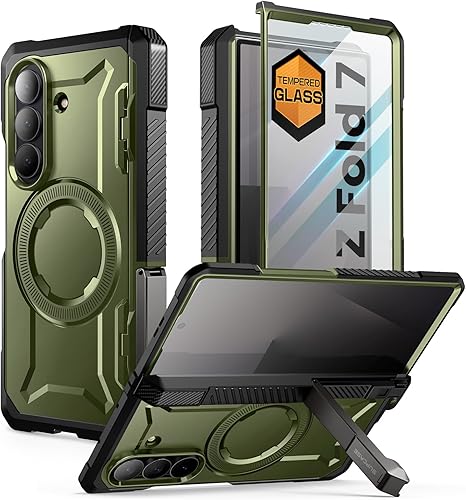 Miniatura 12 de SUPCASE Funda para Samsung Galaxy Z Fold 7 con soporte (agarre UB), [compatible con MagSafe] [Protector de pantalla de vidrio templado integrado]