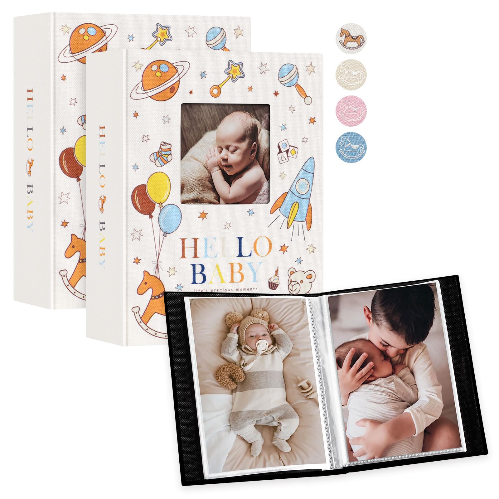 Amazon.com: Lanpn Baby Photo Album 4x6 100 Pockets 2 Packs, Mini