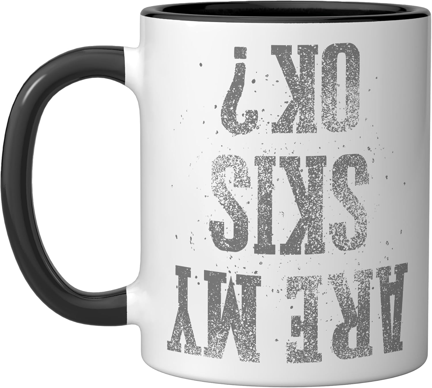 Funny Ski Themed For Men Women Mountain Skiing Lover Skier Ceramic Mug, Blue/White, 15oz image 4