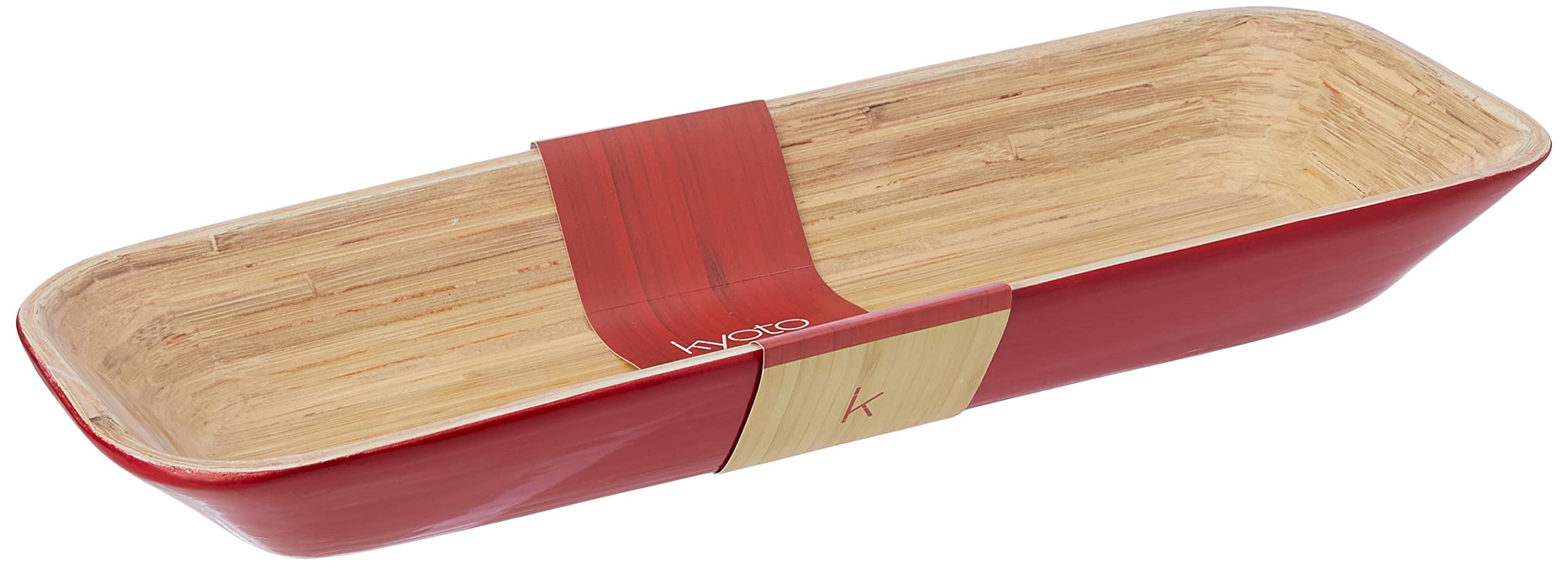 Premier Housewares Kyoto Large Tray - Red - Bamboo