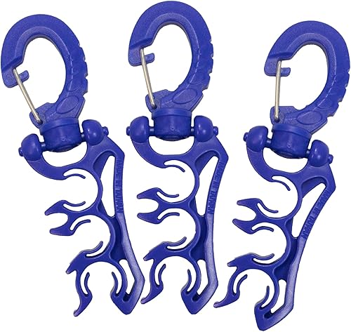 Miniatura 14 de Scuba Choice Clip de soporte de manguera triple para buceo, organizador de manguera de baja y alta presión para reguladores y configuración de