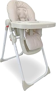 My Babiie MBHC8 Premium Highchair – Adjustable, 3 Recline Positions, 6 Height Settings, Removable Tray, Padded Seat, Foldable, for Toddler, from 6 Months to 3 Years (15kg) – Billie Faiers Oatmeal