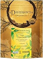 Davidson's Organics, Tulsi Rose Petals, Loose Leaf Tea, 16-Ounce Bag