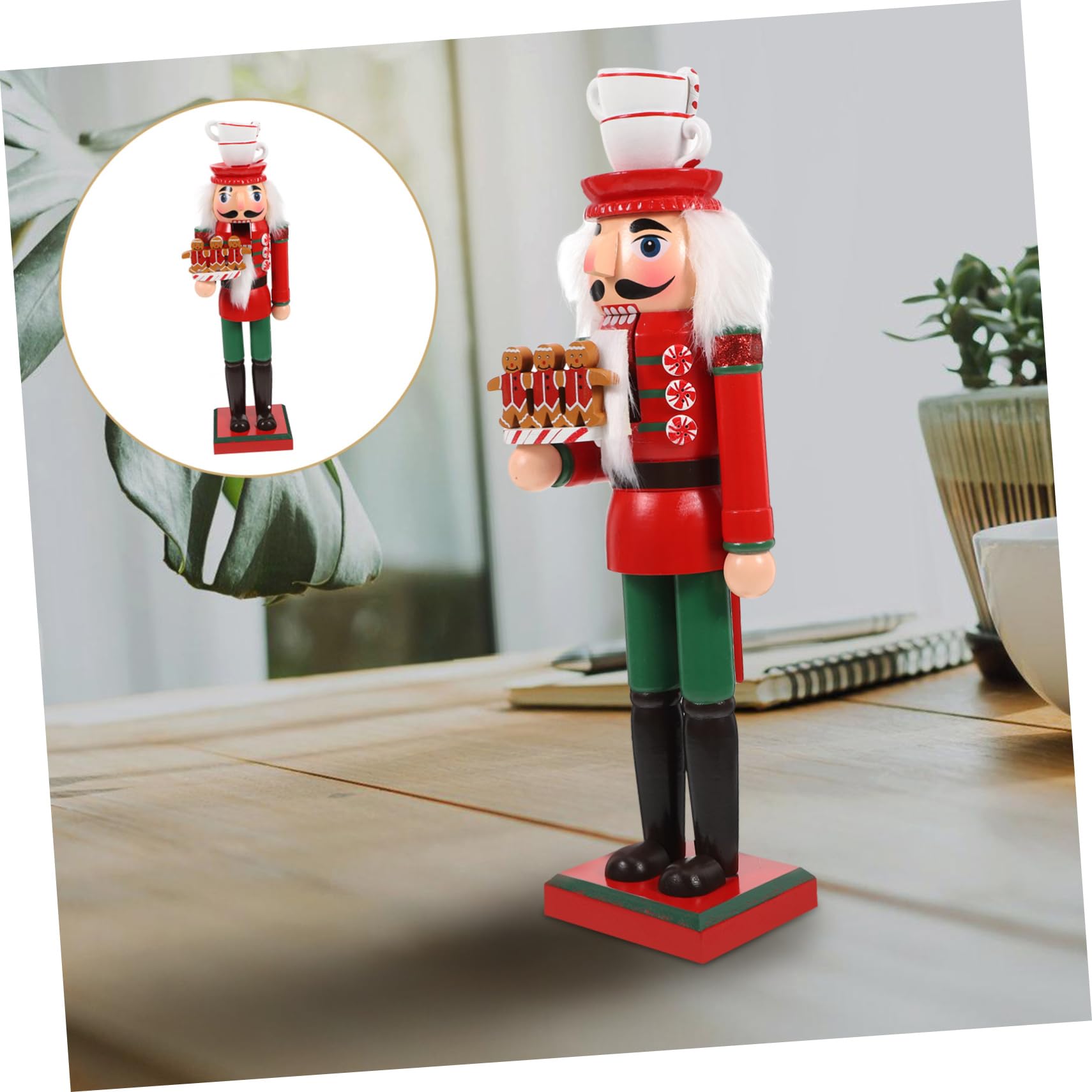 Casse-Noisette Bois Figurine de Soldat Pain Épice Décoration de Ballet pour Noël Objet de Collection pour Fêtes