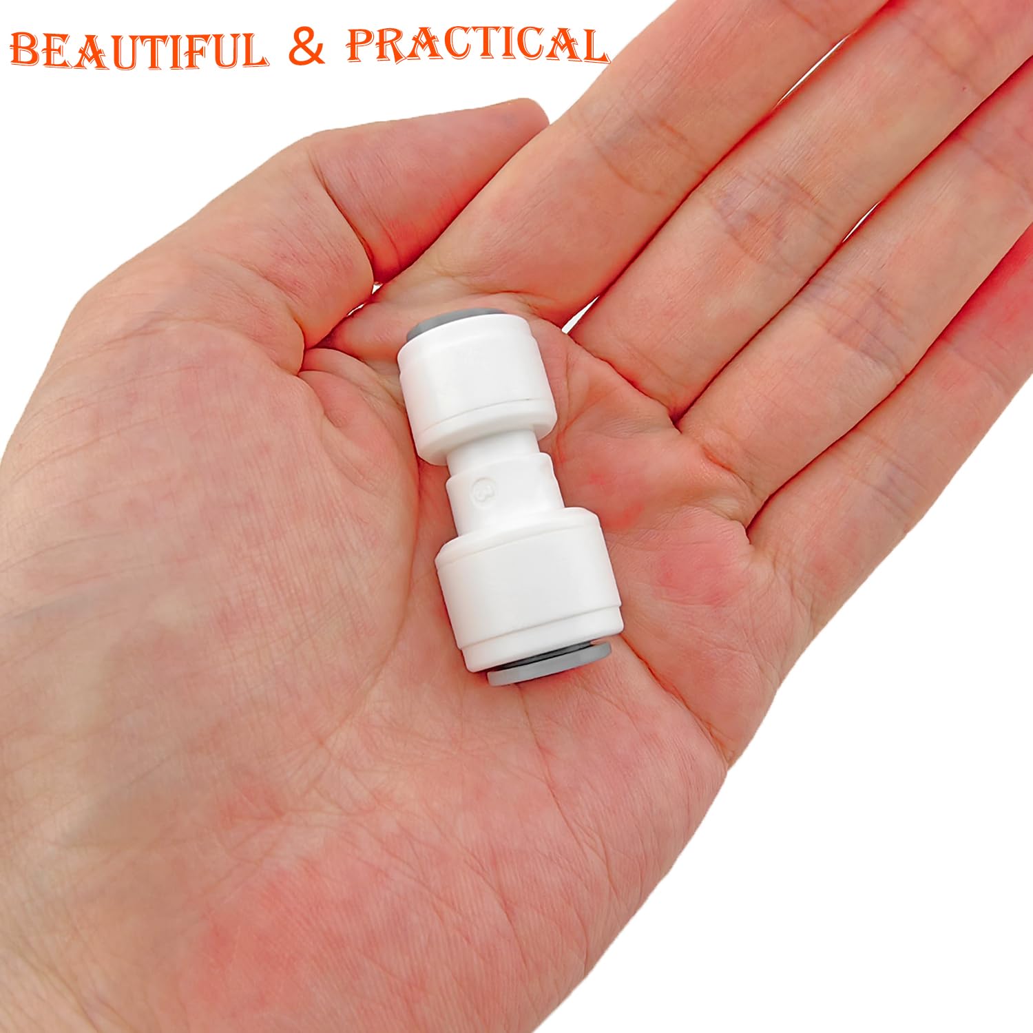 Qrity 1 Pezzi Raccordo Filtro Acqua Ad Osmosi Inversa, Connettore Raccordi da 1/4" a 5/16", Alimentazione Dell'acqua Filtro Dell'acqua Raccordo - 4