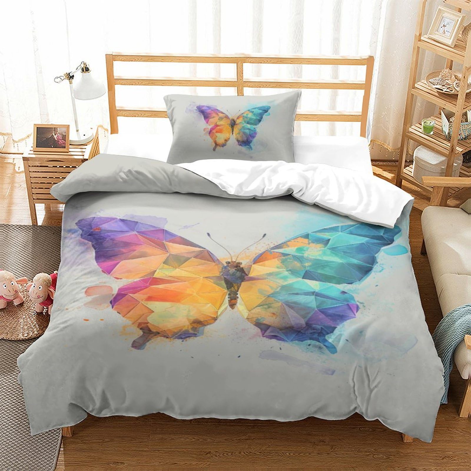 Housse de couette papillons imprimé 3D pour transformer la chambre d'un ado en oasis de nature