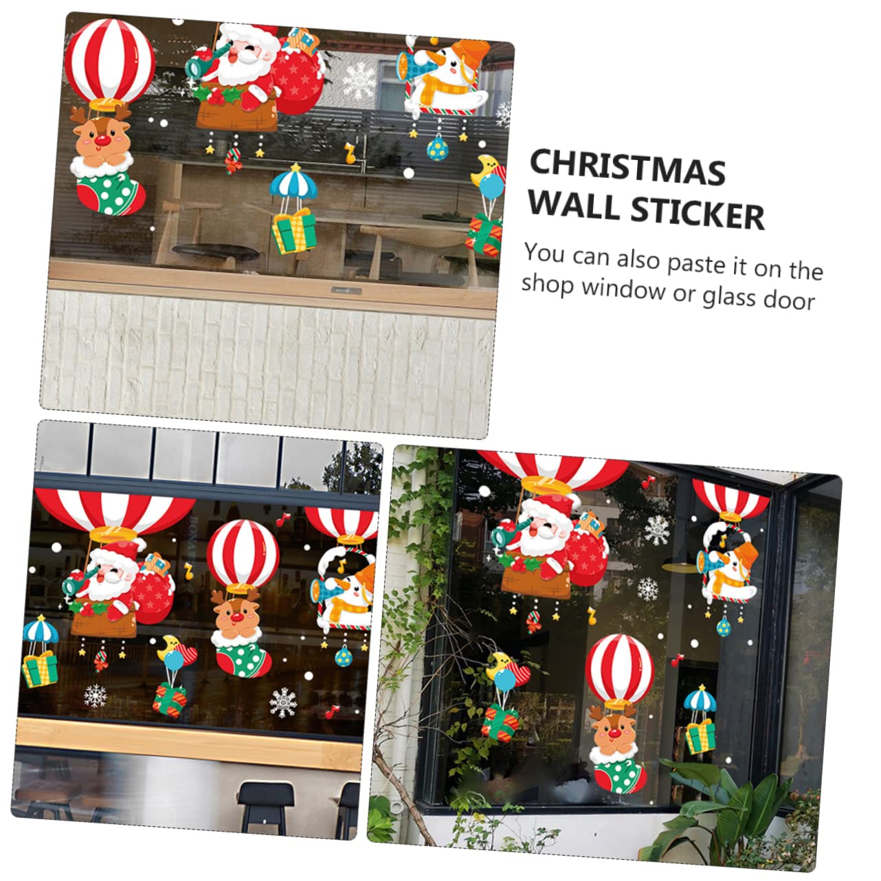 Zerodeko 3 Ensembles Autocollant Christmas Decoration Noel Stickers Mural Adhésif Mural Decoration De Noel Décoration De Noel Decor De Noel Décor Noel Fenêtre Noël Pvc 2 Pièces * 3
