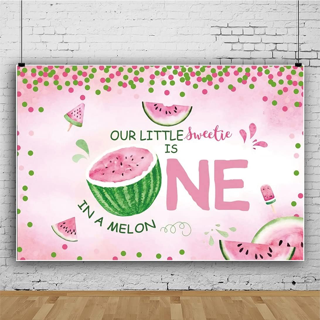 Buy Leowefowa Our Little Sweetie is One in A Melon Backdrop 10x7ft ...