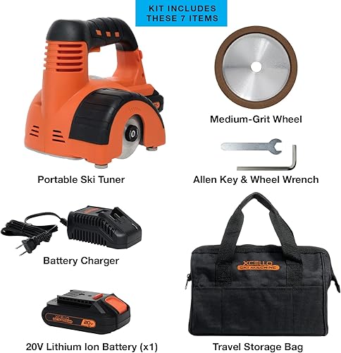 Miniatura 2 de Afinador inalámbrico de esquí/snowboard, muela abrasiva portátil de larga duración afila y perfecciona los bordes de esquí, batería recargable de