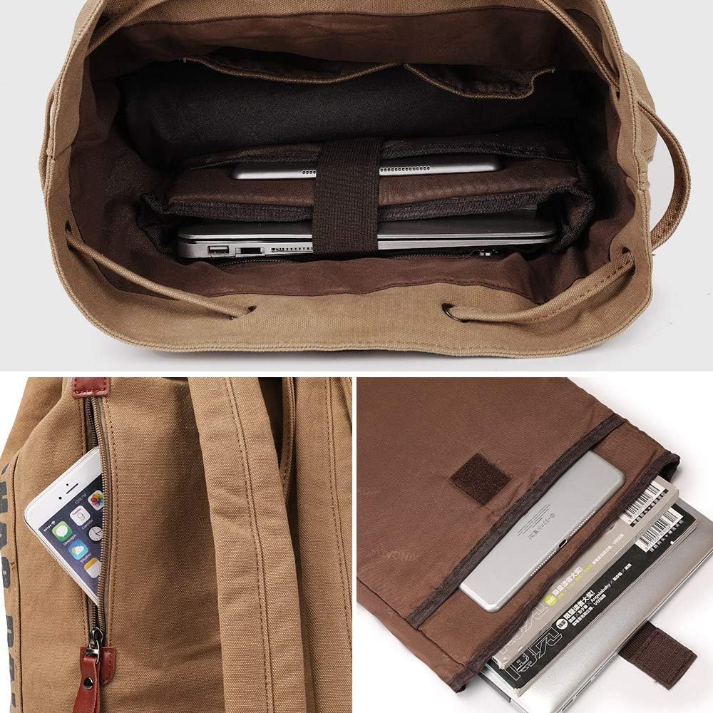 🔥 Flash Sale XINCADA Canvas Backpack High Density Rucksack Travel Bags School Backpack Laptop Bag for Men Outdoor Hiking Backpacks