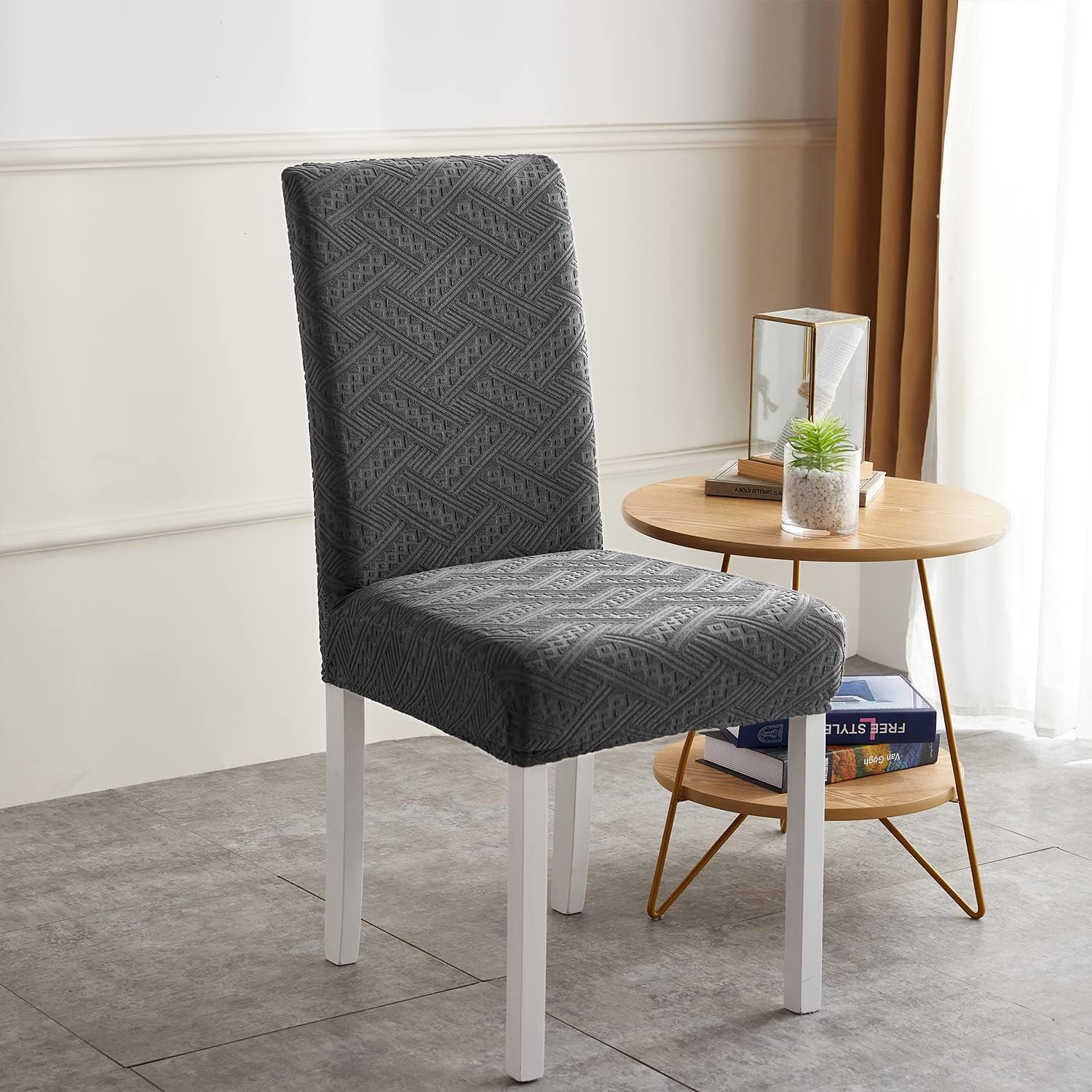 Sunnyway Dining Chair Cover Set Parson Chair Slipcover