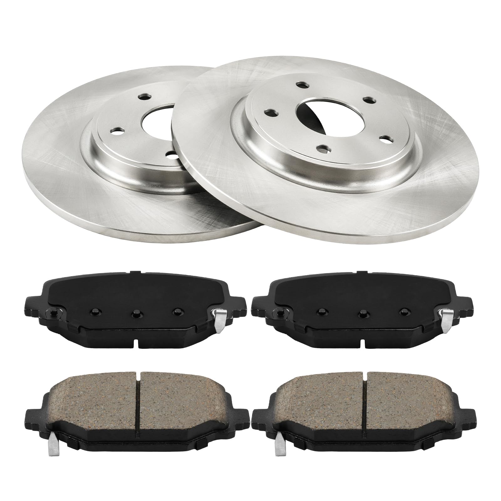 KAX Rear Brake Kit, Carbon Fiber Ceramic Brake Pads and Rotors, Replacement for Grand?Caravan?2012-2020, Town?&?Country?2012-2016, Journey?2012-2020, C/V?2012-2015, Automotive Replacement Brake Kit