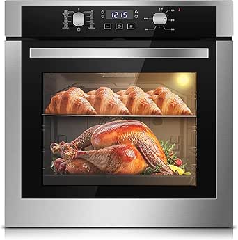 24 Inch Electric Wall Oven with 3220W Power and 2.8 Cu.Ft Capacity