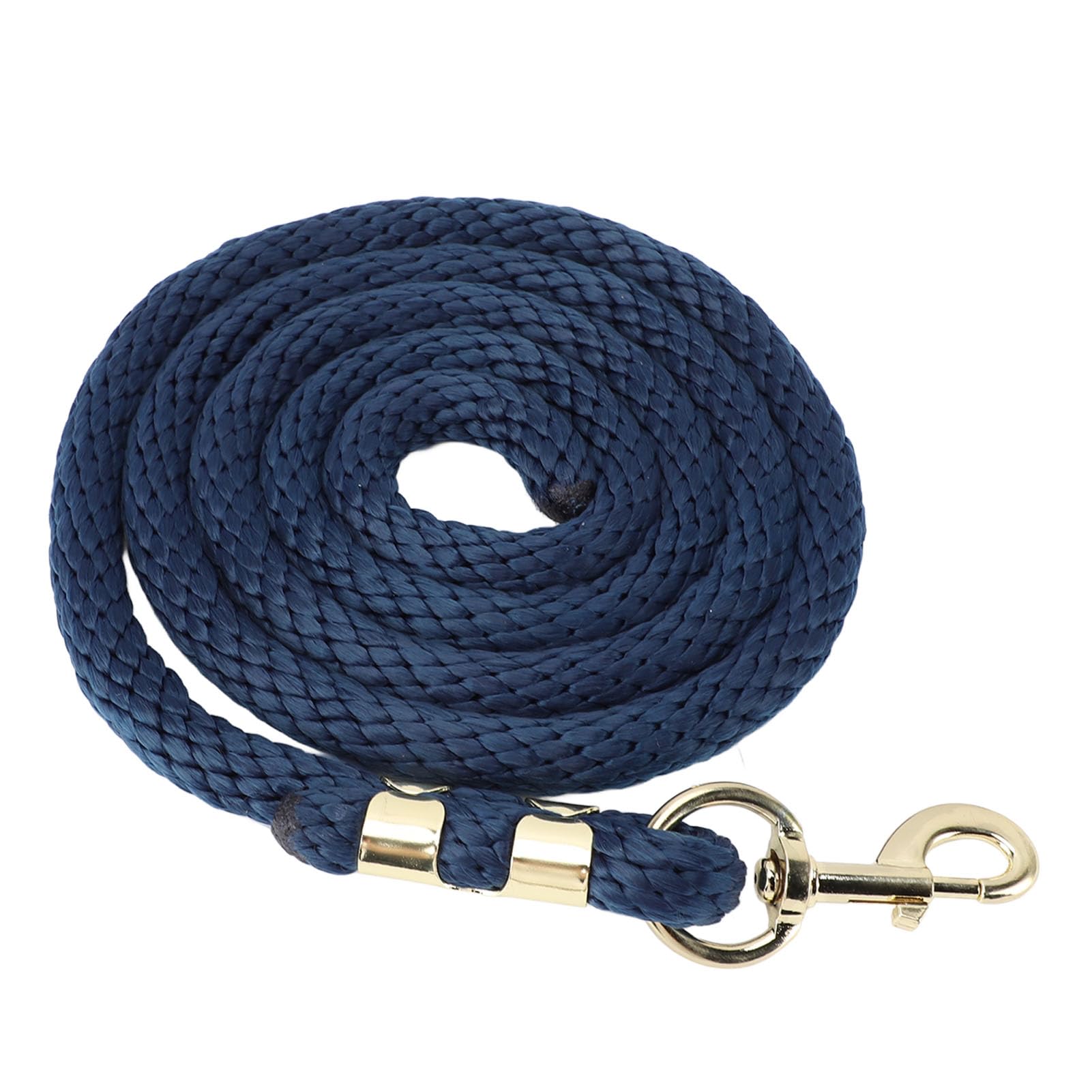 Professional Lunge Line for Horses - 2m Lunge Line Breakage Rope Slip Grip with Alloy Hook - Longeing Equipment (Navy Blue)