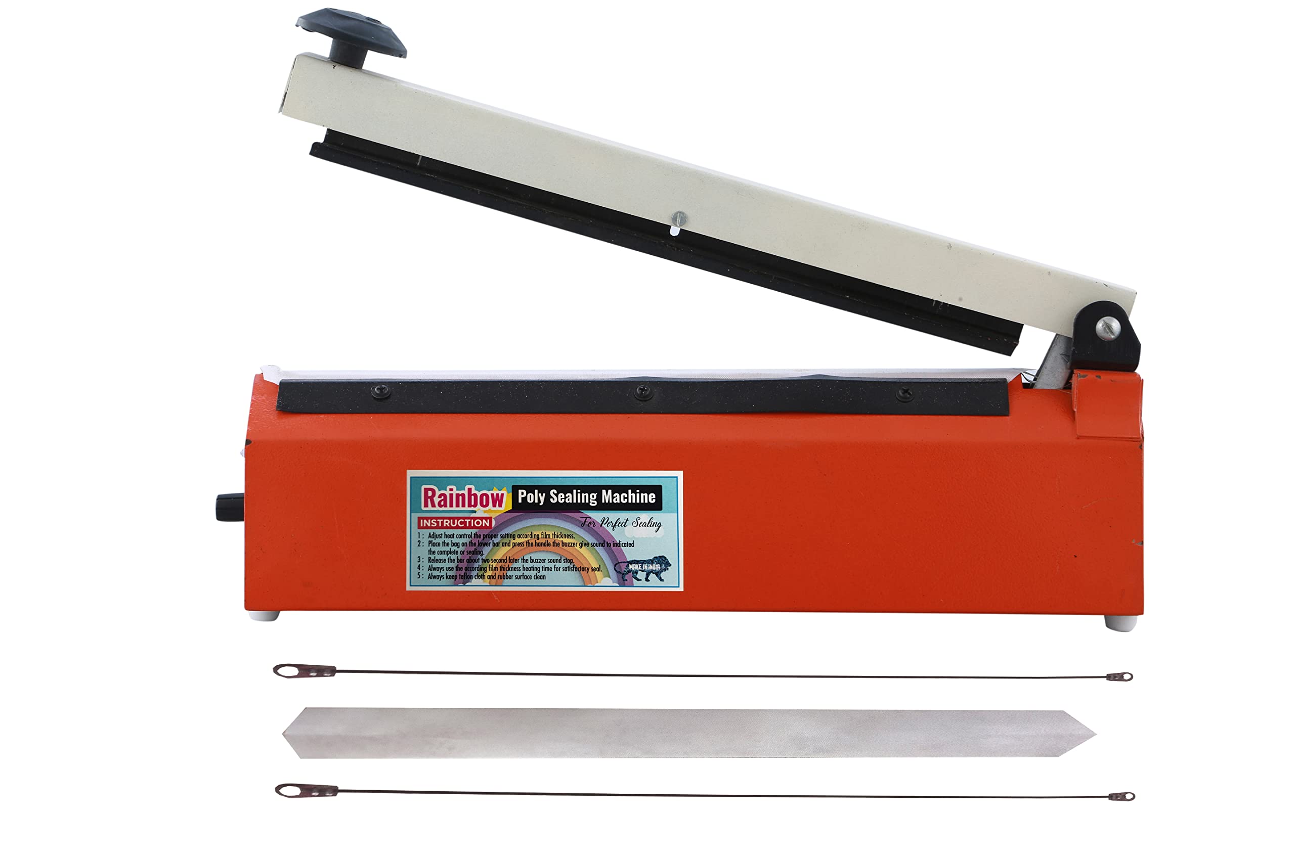 Rainbow Poly Bag Sealing Machine 12 Inch | Beep Function | Plastic Packing Machine | Plastic Bag Sealing Machine | Heat Sealer Machine | Plastic Sealing Machine | Multi-color-image-40