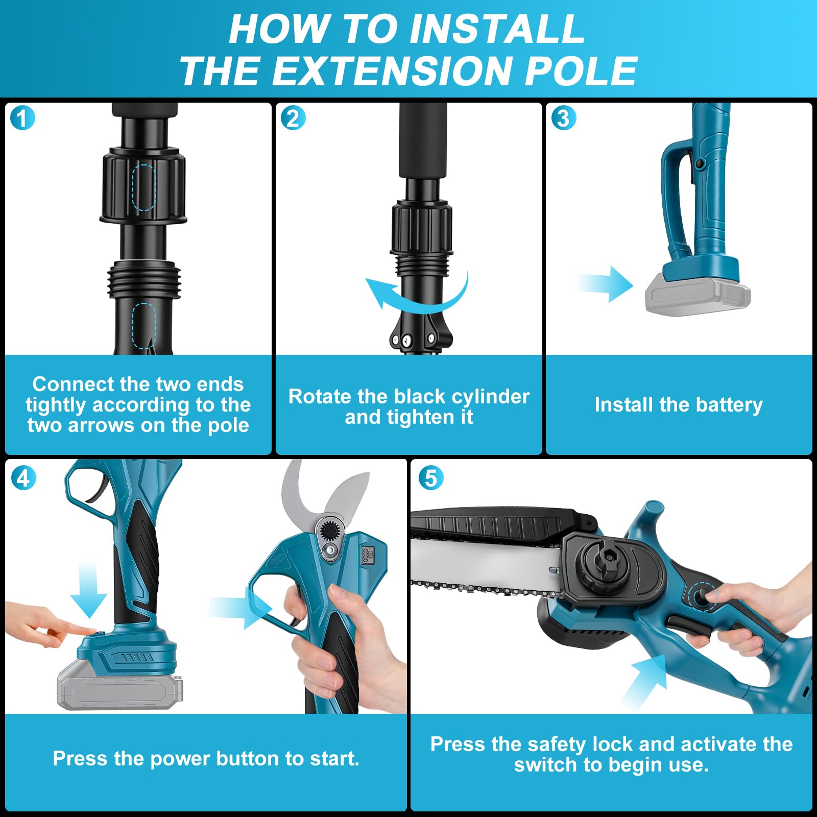 Juego de Sierra de Barra 6'' para Makita 18V (sin Batería) (con Tijera)