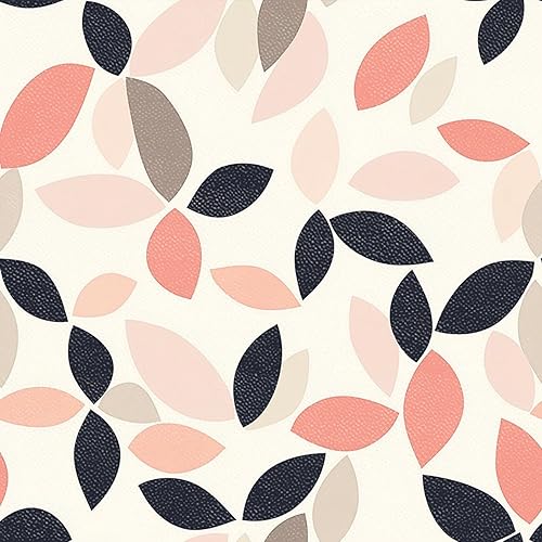 Miniatura 8 de 10 azulejos de piso de pétalos azules con diseño floral retro floral rojo centro azul de pétalos para despegar y pegar, autoadhesivas,