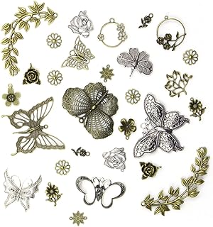 SEWACC Terno De Meninas 29 Peças s De Liga Faça Você Mesmo Acessórios Para Fazer Joias s De Folhas s Kits De Joias Ternos Femininos Ternos Femininos