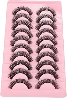 Generic Natural Look 10 Pairs DD False Eyelashes Reusable Multilayer Faux Lashes for Makeup Cosplay (DH06-3)