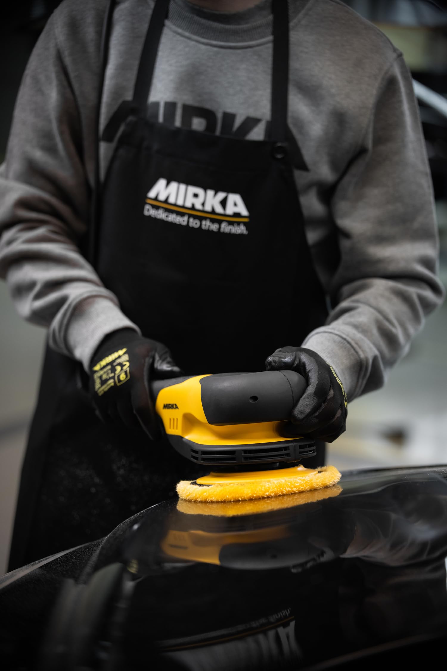 Mirka Polaros - Pulidora rotativa de 150 mm de diámetro, ideal para el tratamiento de vehículos, aplicaciones marinas, carpintería y muebles y procesamiento de vidrio