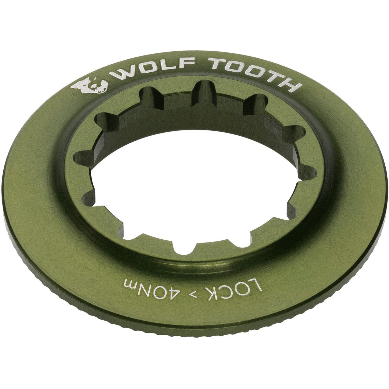 Wolf Tooth Centerlock Rotor Lockring-Internal Spline Olive