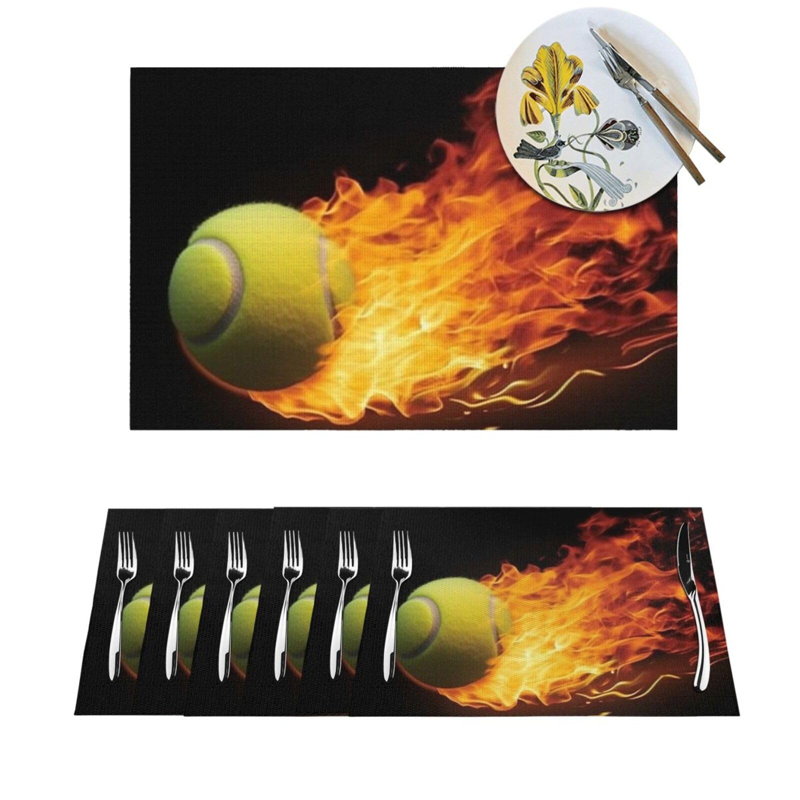 Set de table antidérapant évite les rayures lot de 4 napperons PVC