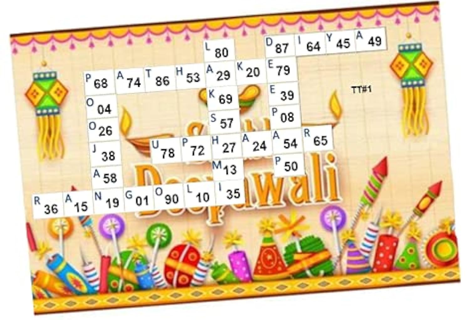 Diwali Theme Bingo Housie tambola Tickets (Printed on Hard Sheet, Big Size Tickets, 24 Cards) (B099RXH29H) Amazon Price History, Amazon Price Tracker
