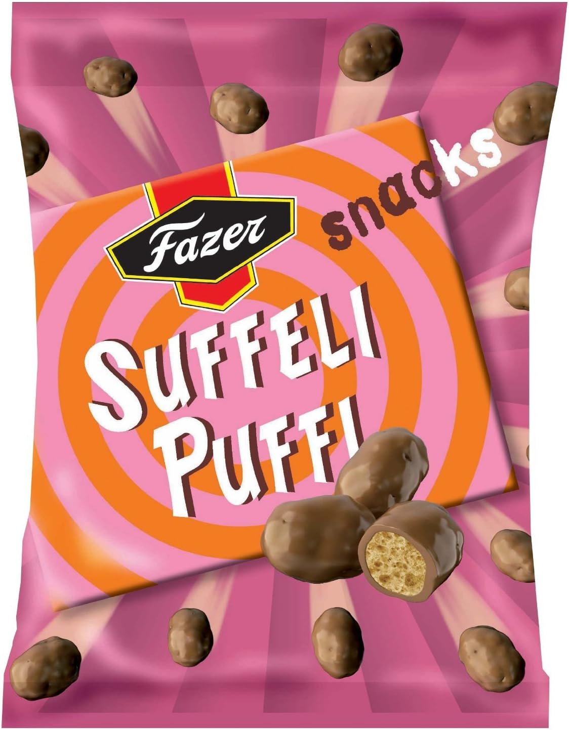 Fazer Suffeli Puffi - Snacks - Original - Finnish - Milk Chocolate - Candies - Bag 180g