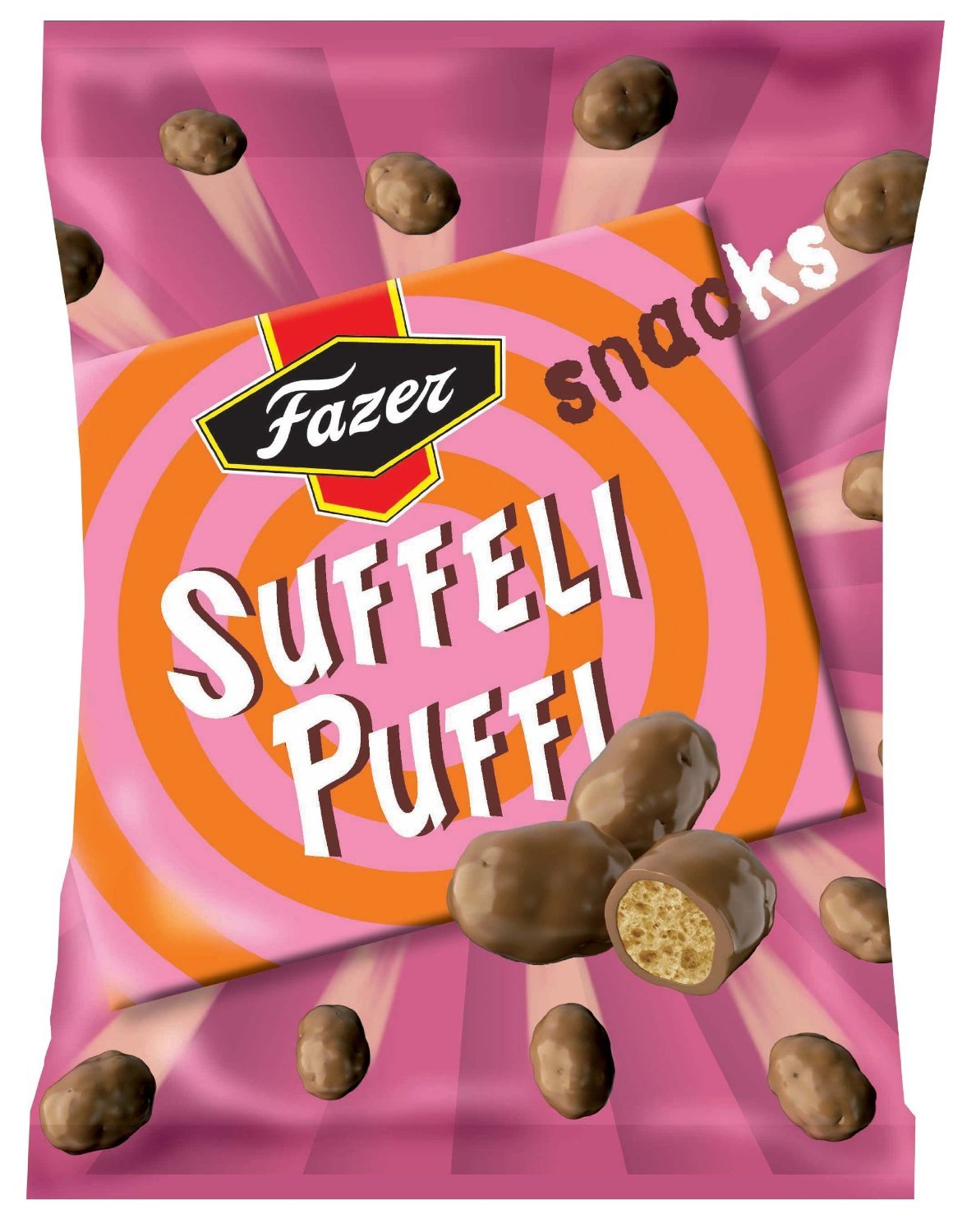 Fazer Suffeli Puffi - Snacks - Original - Finnish - Milk Chocolate - Candies - Bag 180g