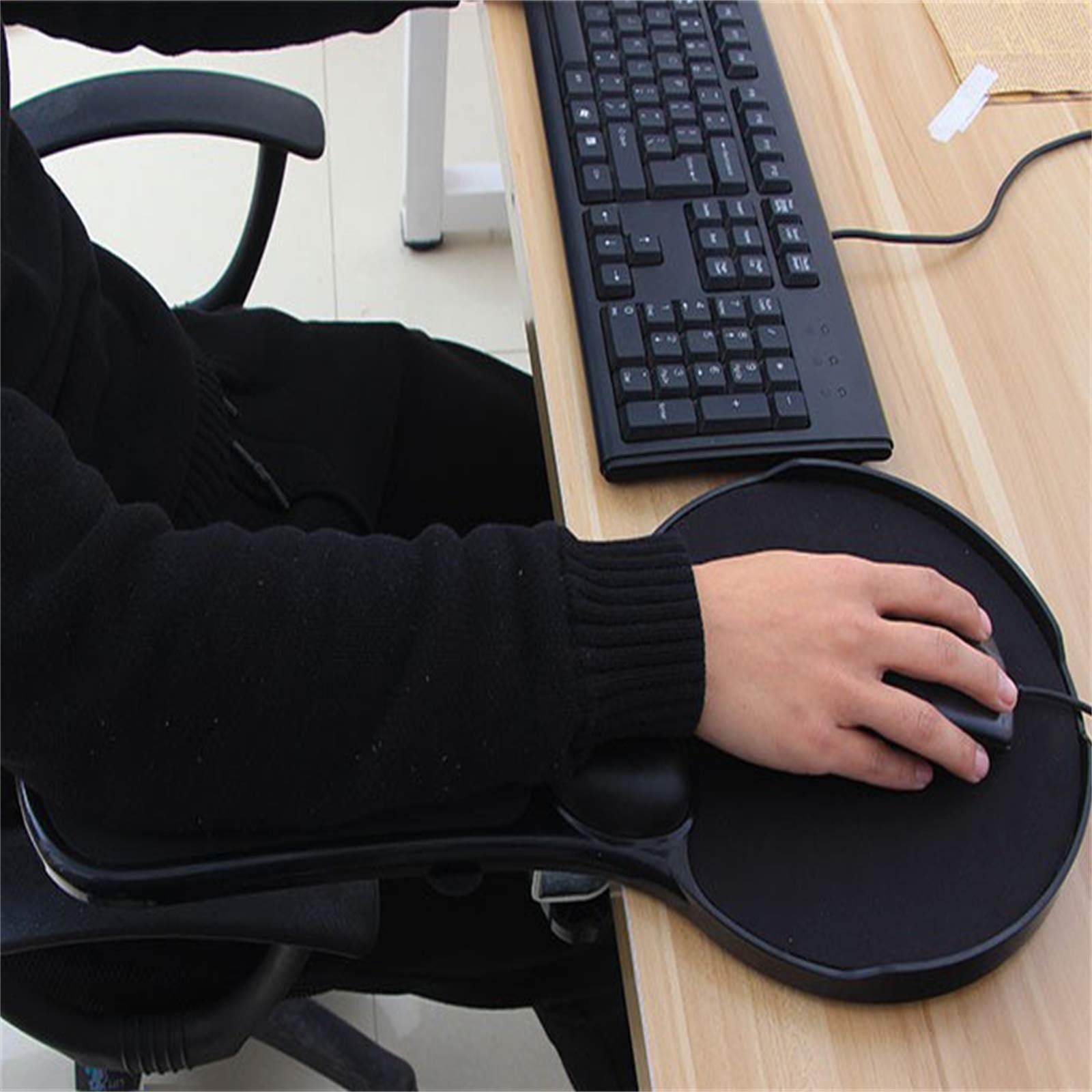 Tappetino per Mouse E Tastiera con Poggiapolsi, Supporto da Polso per Mouse Pad, Cuscini Poggiapolsi per Tastiera in Memory Foam Ergonomico con Base Antiscivolo per Casa,Ufficio,Gioco
