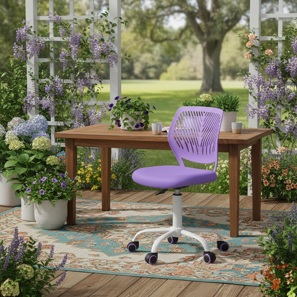 Chaise de relaxation pivotante à 360 ° roues polyuréthane jardin