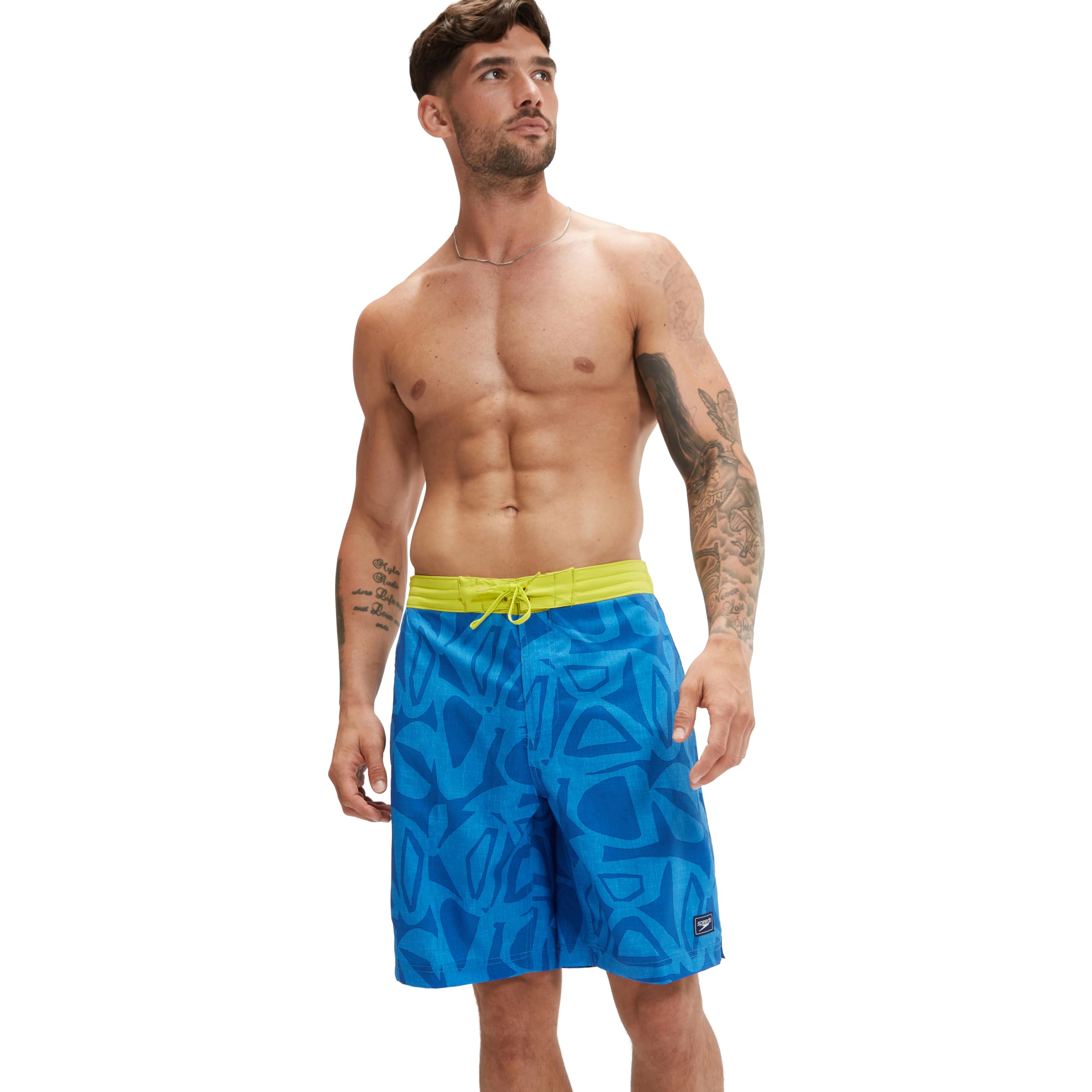 Speedo Swim Trunk Herren-Badeanzug mit Knee, Länge Boardshorts, Bondi-Druck, 1 Stück