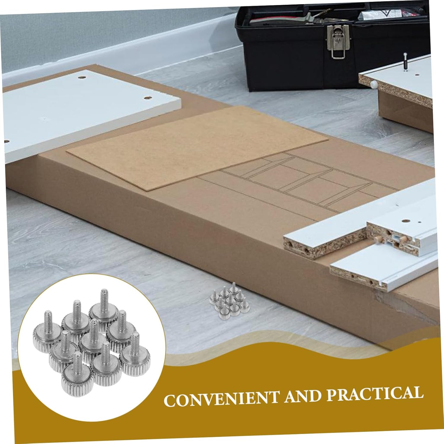 10pcs Knurled Thumb Screws: M1.6 Vernier Calipers Threaded Knurled Thumb Screws - Metal Locking Threaded Knobs for Industrial Mechanical Use